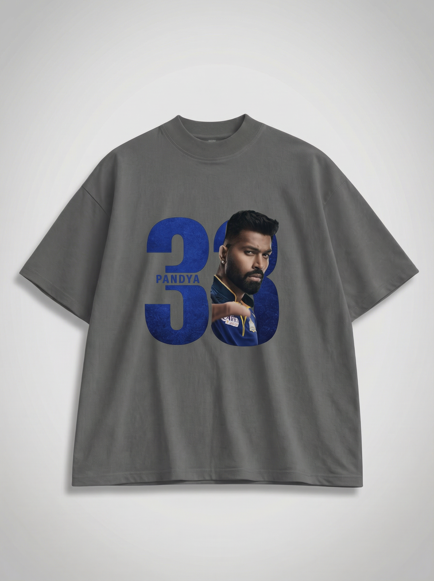 Hardik Pandya 33 Cricket Legend Graphic Oversized T-Shirt