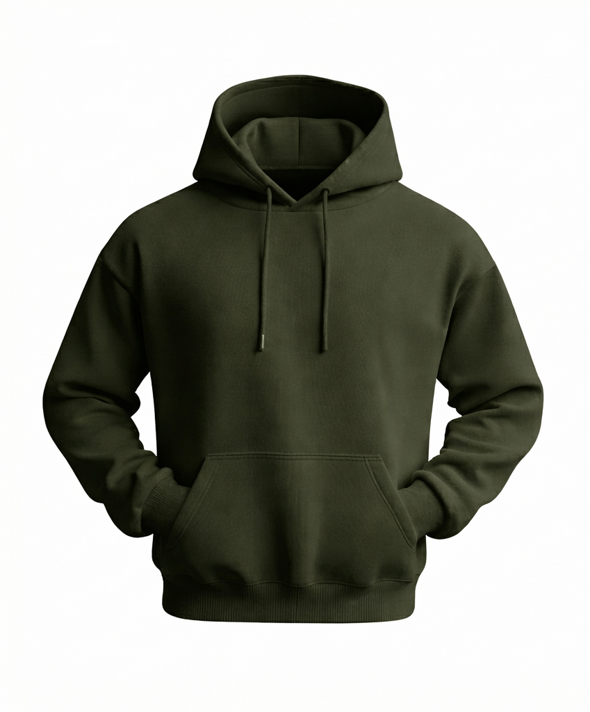 Premium Plain Hoodie – Solid Color, Soft Touch, Modern Fit