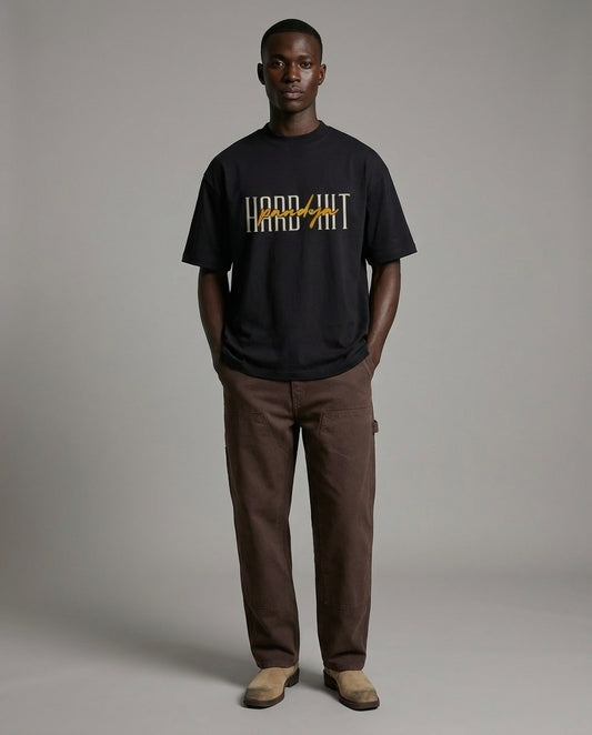 Oversized “Hard Hit Pandya” Signature Graphic T-Shirt