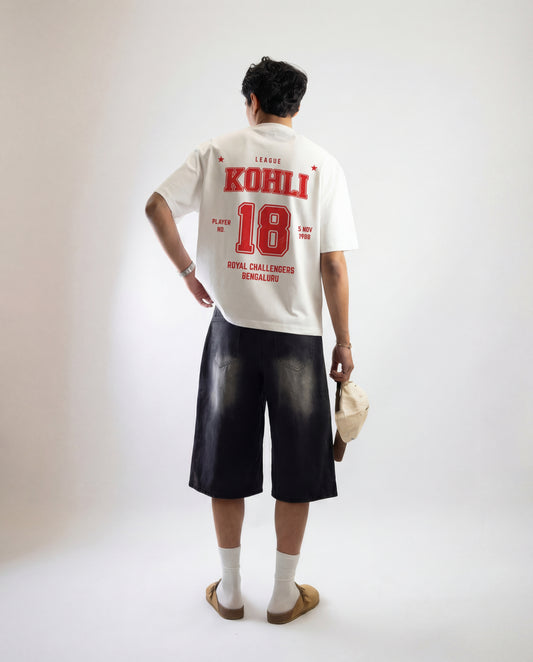 “Kohli 18” League Back Print T-Shirt – Sports Streetwear