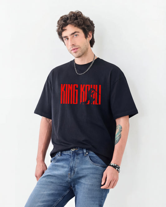 “King Kohli” Bold Red Graphic T-Shirt – Premium Streetwear