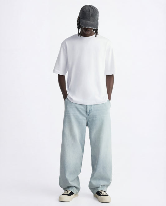 Classic White Essential Oversized T-Shirt (Minimal Plain Tee | Clean Everyday Wear)