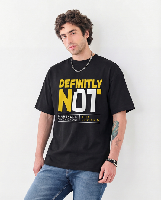 Definitly Not – Mahendra Singh Dhoni “The Legend” Premium Oversized T-Shirt