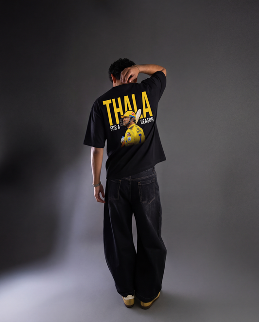 Thala For A Reason – MS Dhoni Tribute Oversized T-Shirt