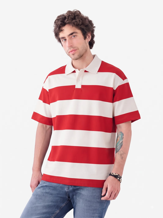 Red Stripe Polo