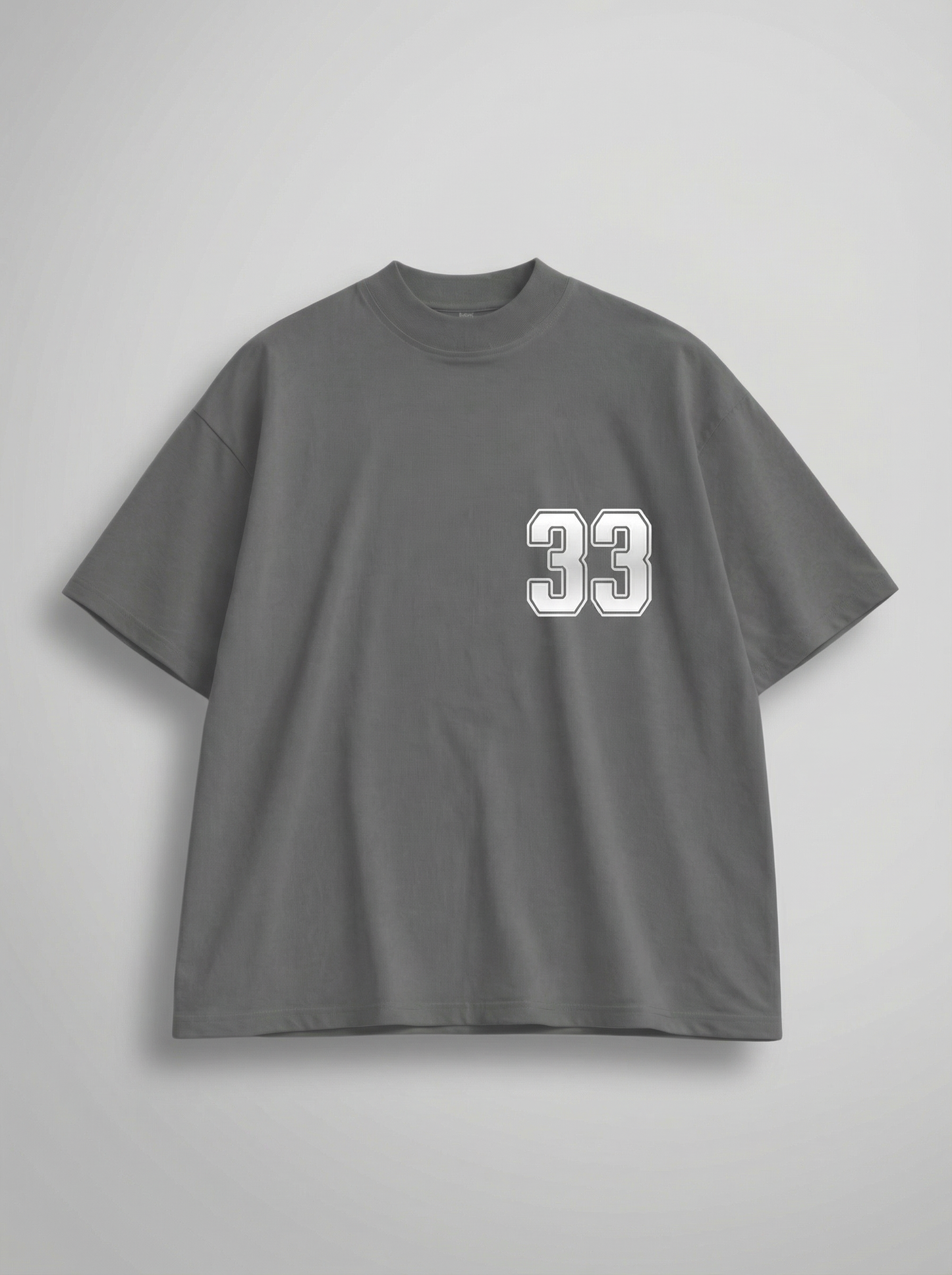Oversized  “33” Minimal Graphic T-Shirt