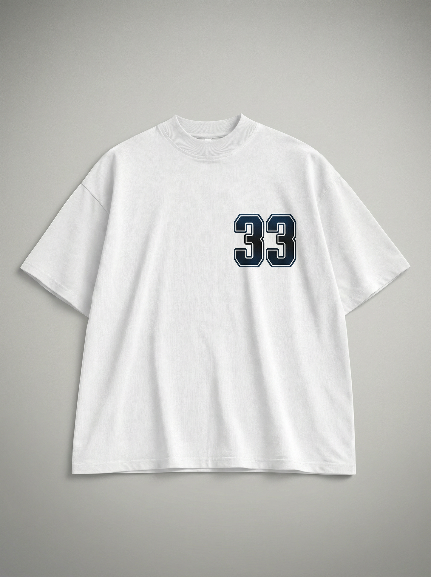 Oversized  “33” Minimal Graphic T-Shirt