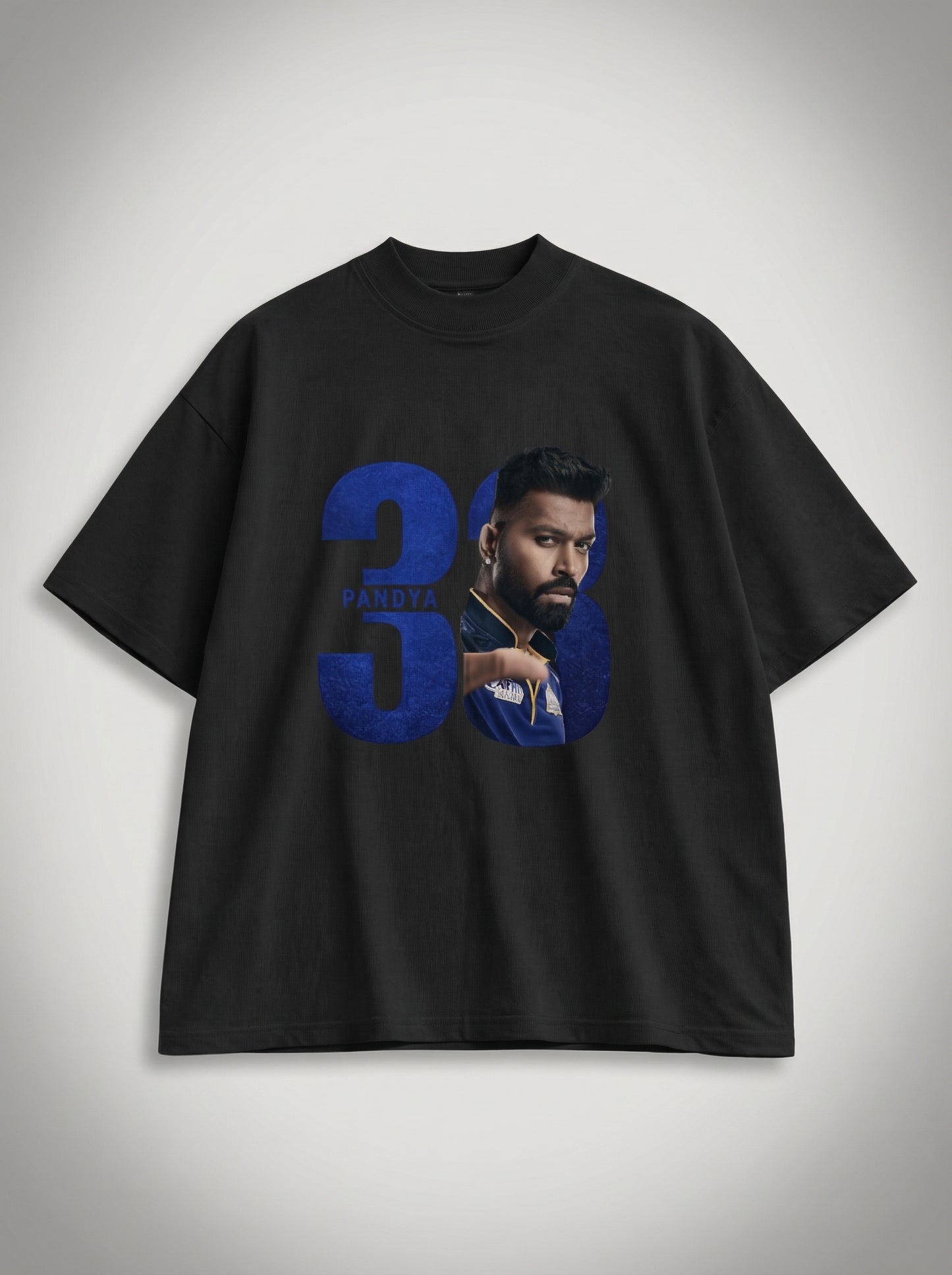 Hardik Pandya 33 Cricket Legend Graphic Oversized T-Shirt