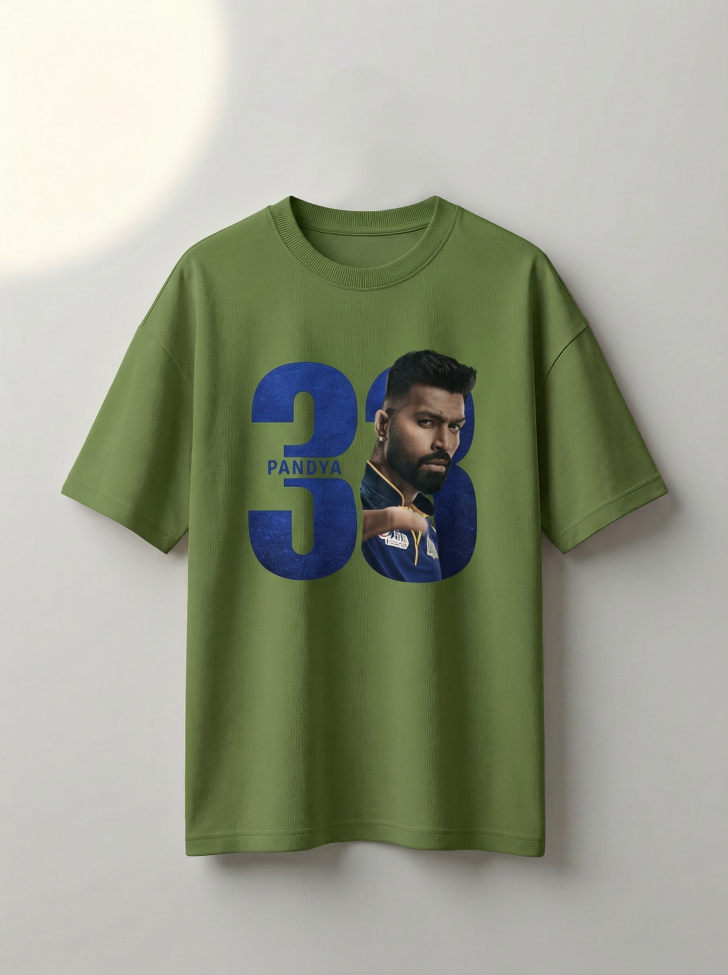 Hardik Pandya 33 Cricket Legend Graphic Oversized T-Shirt