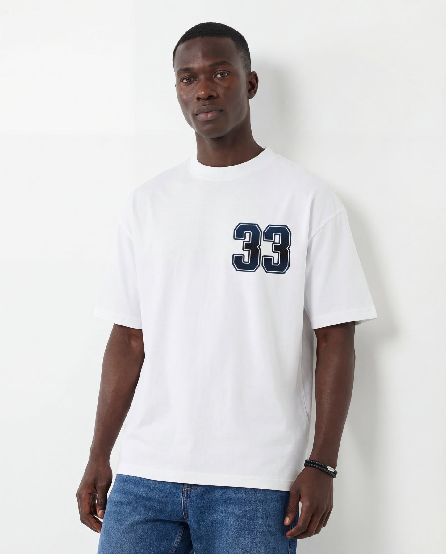 Oversized  “33” Minimal Graphic T-Shirt