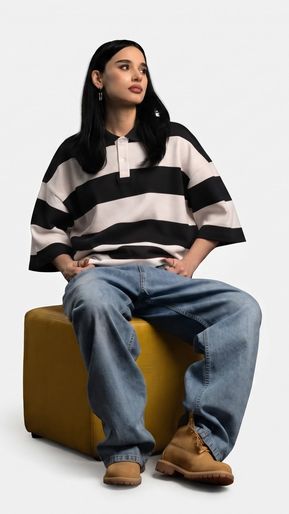 Black Stripe Polo