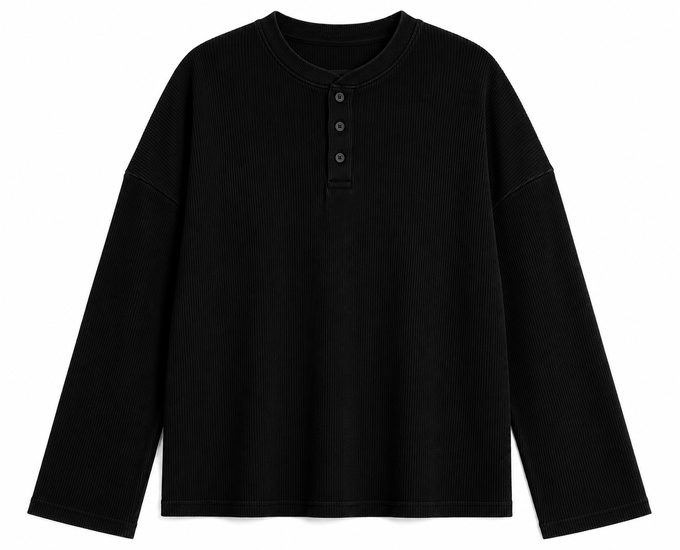 Black Henley Tee