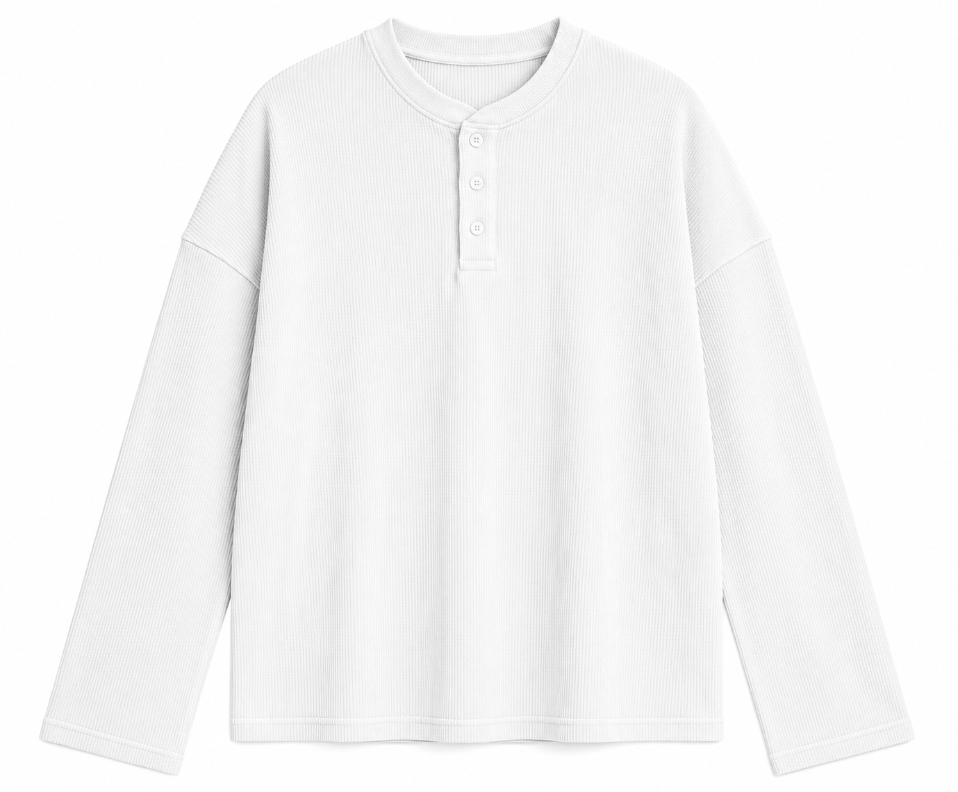White Henley Tee