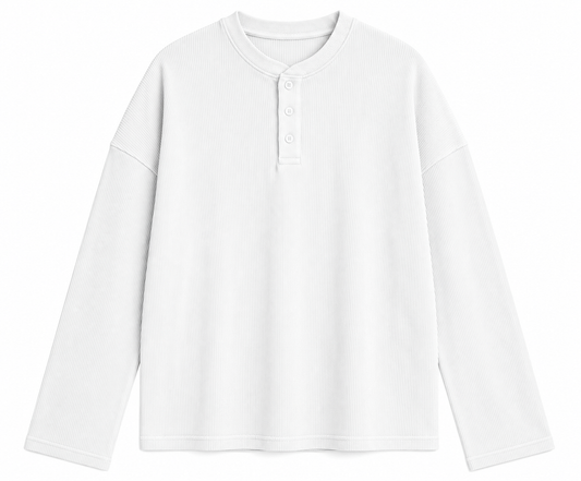 White Henley Tee