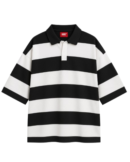 Black Stripe Polo