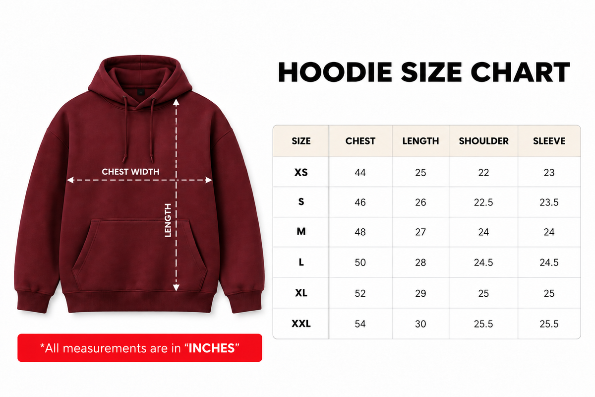 VARIC Product Size Chart