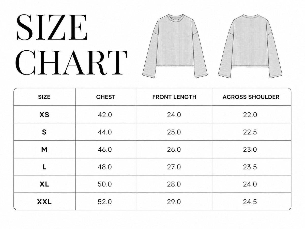 VARIC Product Size Chart