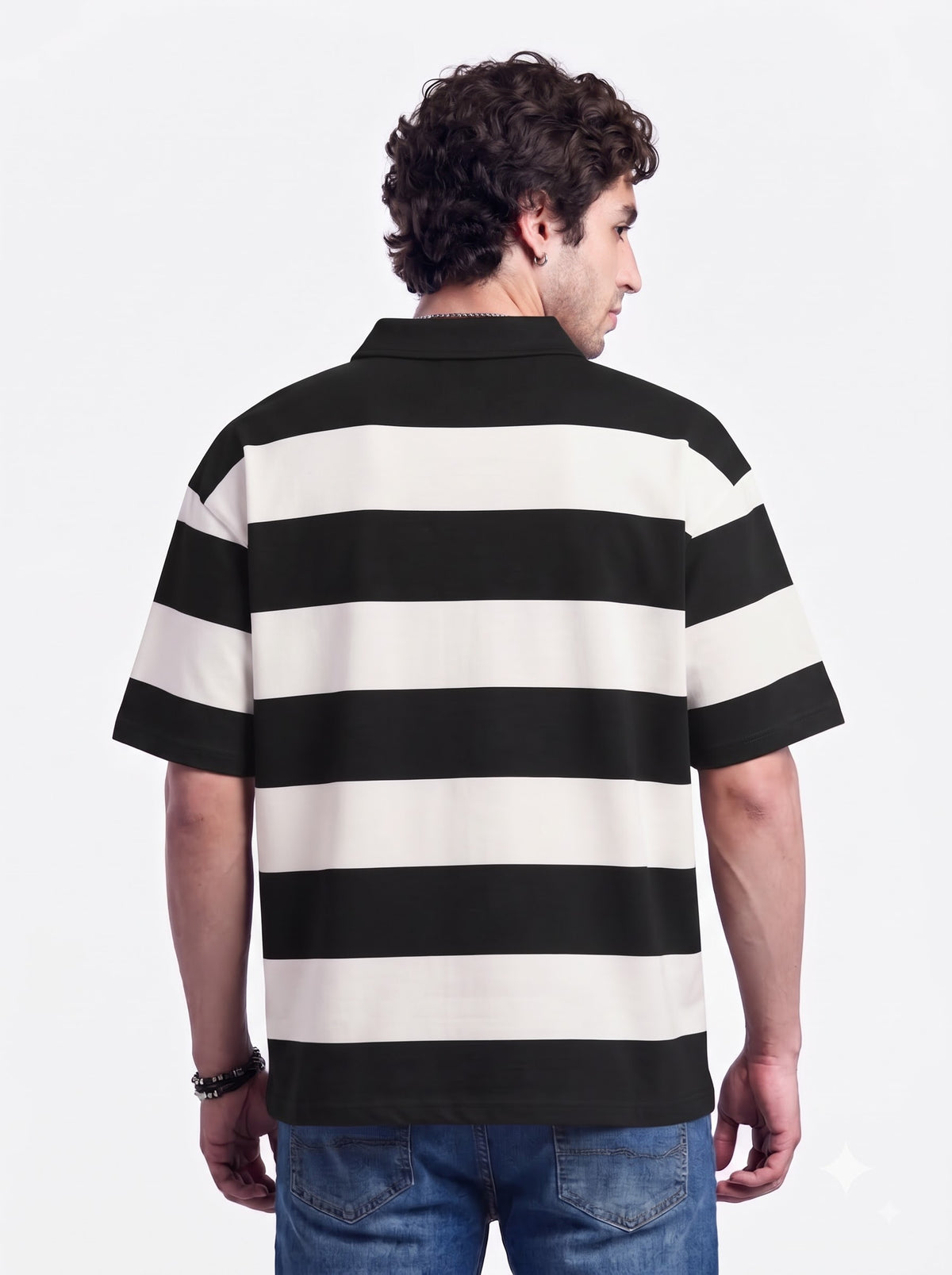 Black Stripe Polo