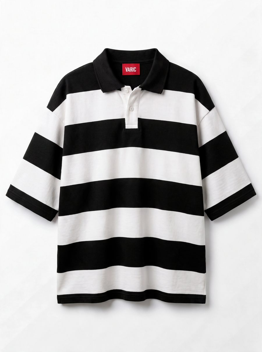 Black Stripe Polo