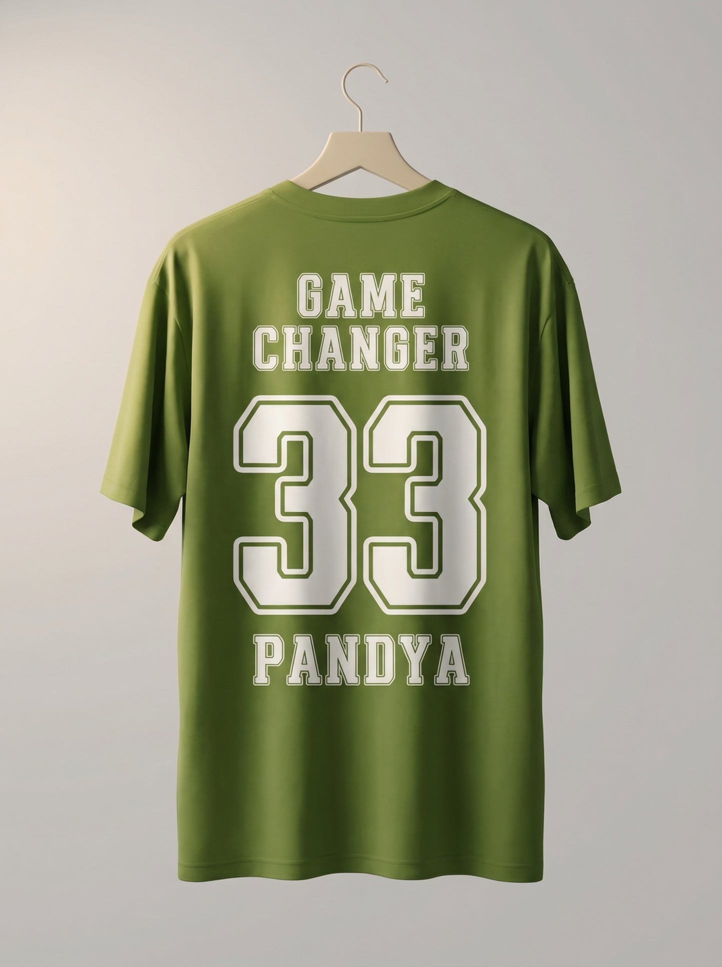 Oversized “Game Changer 33 Pandya” Graphic T-Shirt