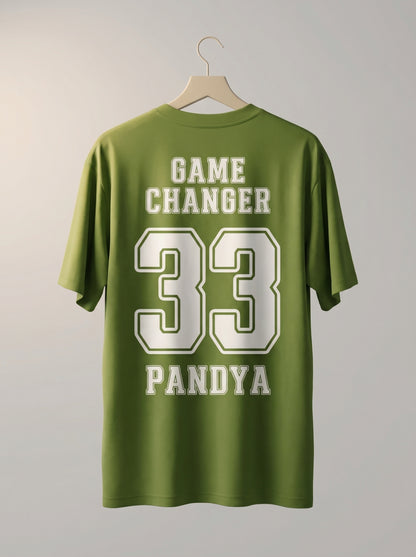 Oversized “Game Changer 33 Pandya” Graphic T-Shirt