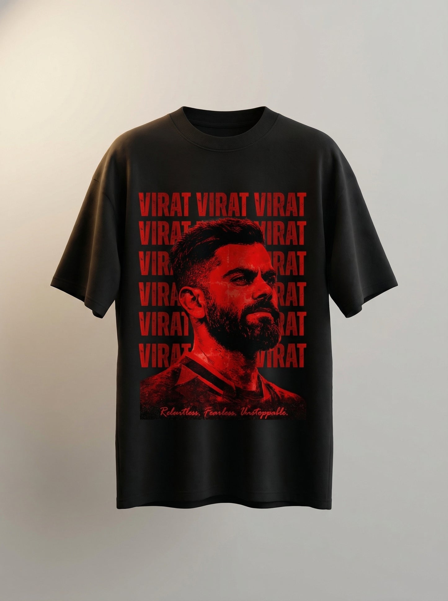 “Virat” Red Graphic T-Shirt – Relentless Streetwear Edition