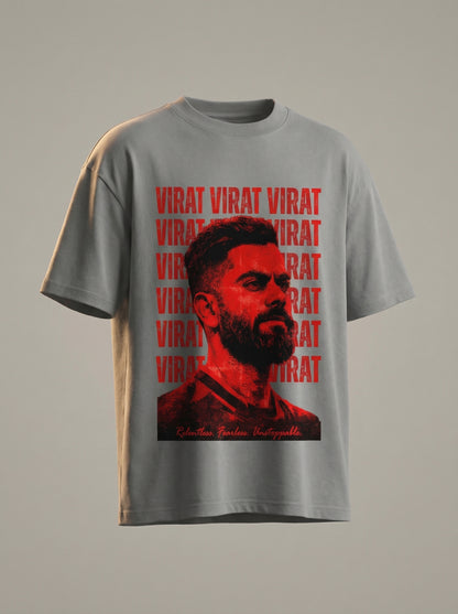 “Virat” Red Graphic T-Shirt – Relentless Streetwear Edition