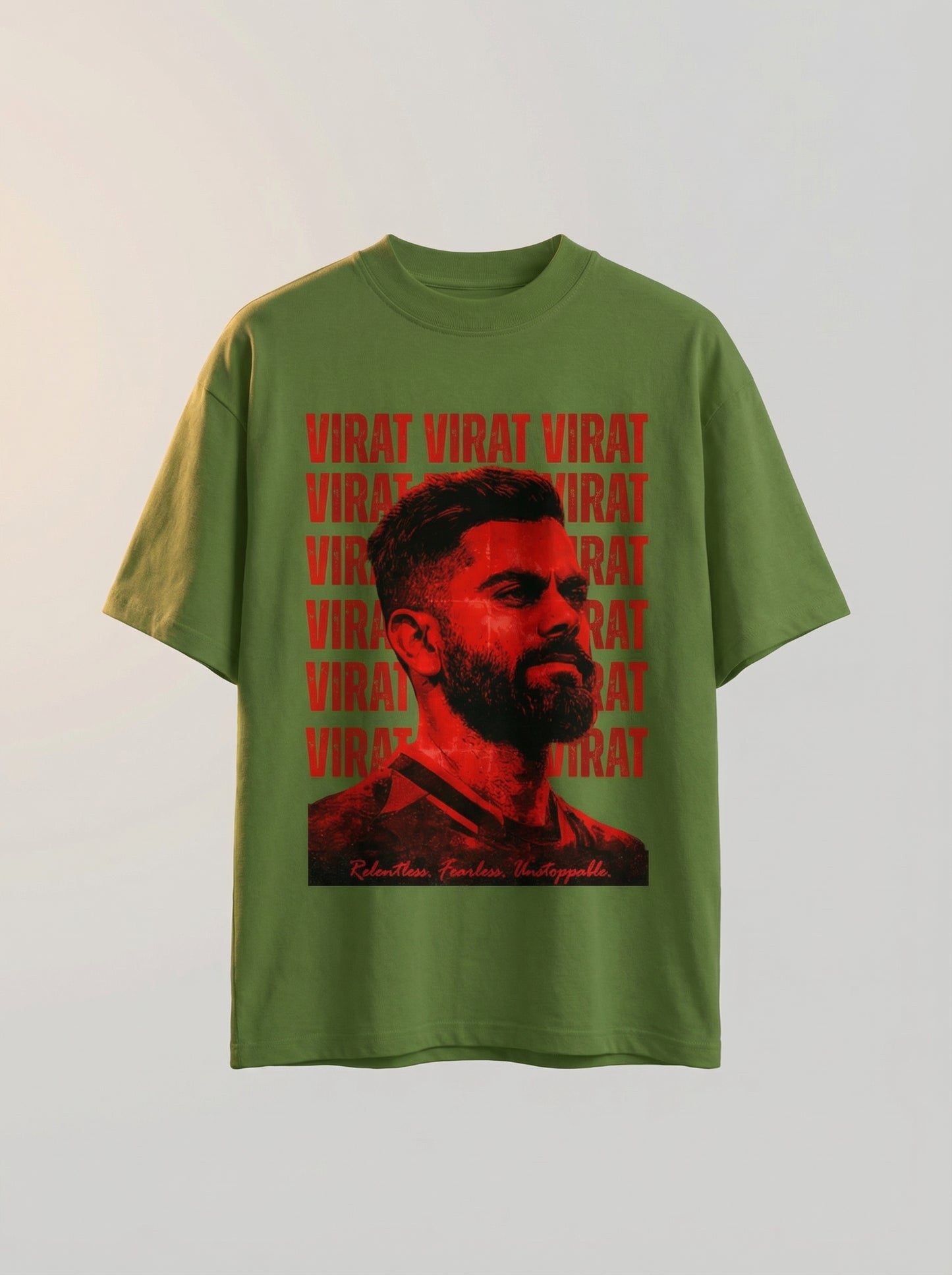“Virat” Red Graphic T-Shirt – Relentless Streetwear Edition