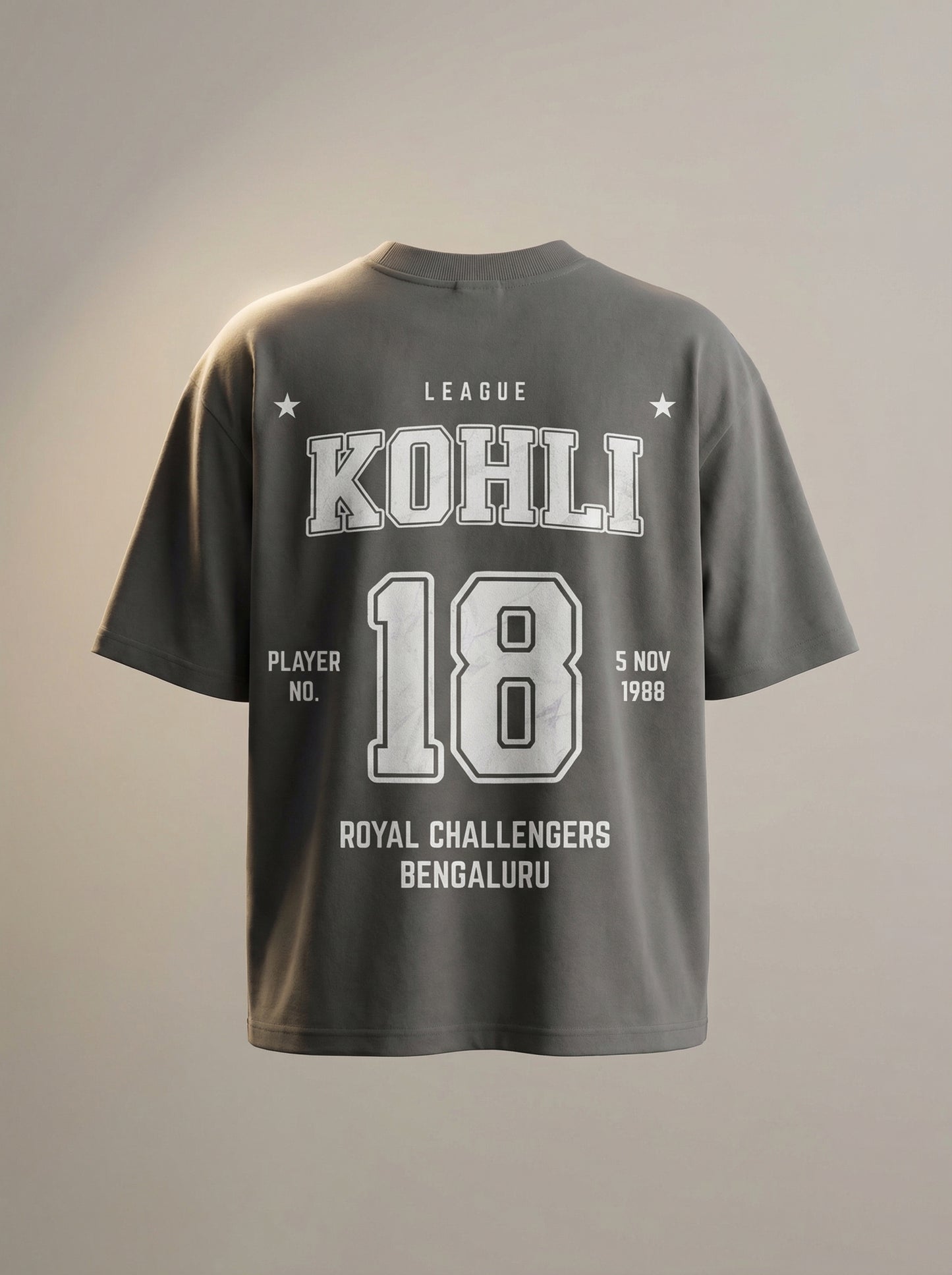 “Kohli 18” League Back Print T-Shirt – Sports Streetwear