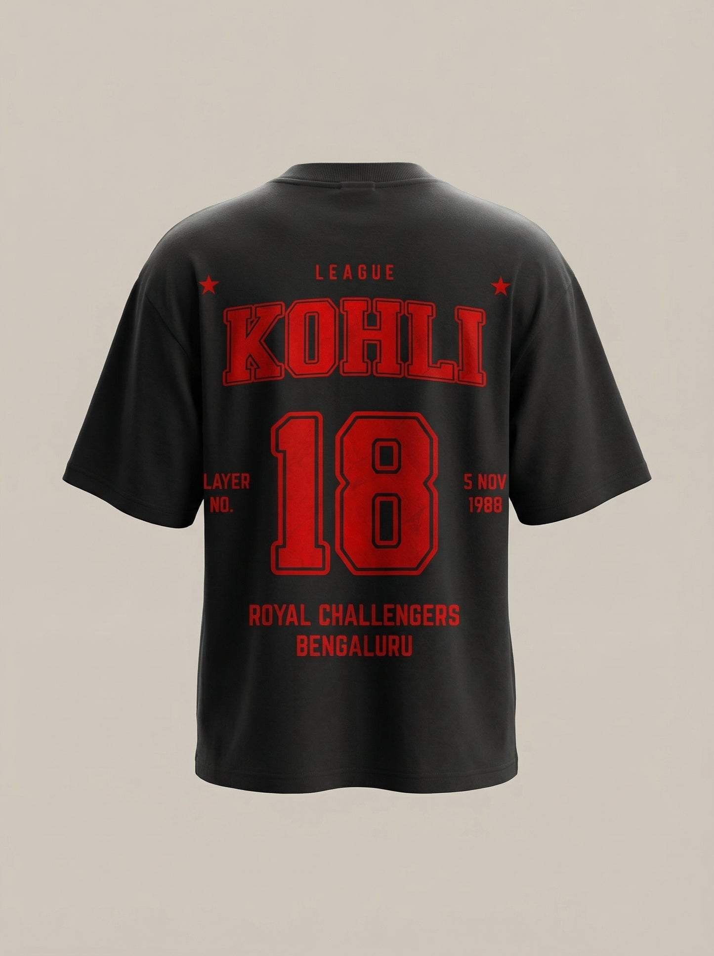 “Kohli 18” League Back Print T-Shirt – Sports Streetwear