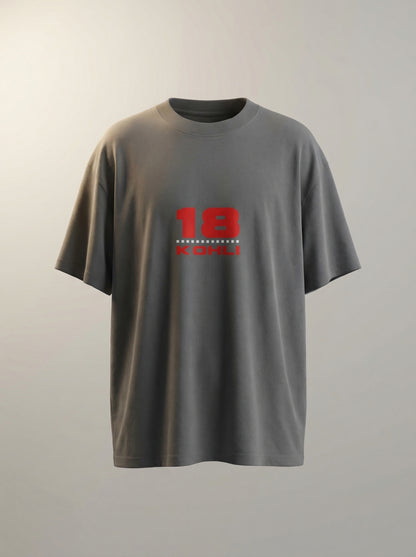 “18 Kohli” Minimal Graphic T-Shirt – Iconic Streetwear Fit