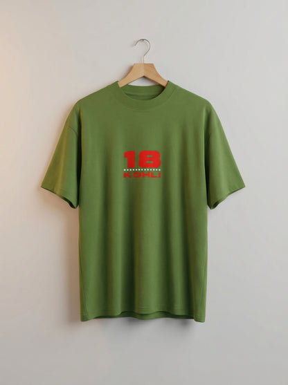 “18 Kohli” Minimal Graphic T-Shirt – Iconic Streetwear Fit