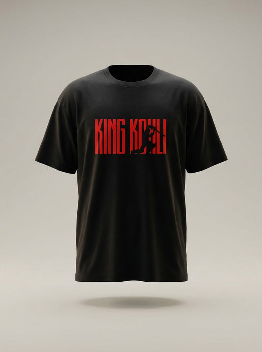 “King Kohli” Bold Red Graphic T-Shirt – Premium Streetwear