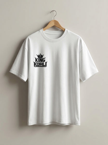 “King Kohli” Minimal Crown Logo T-Shirt – Classic Streetwear