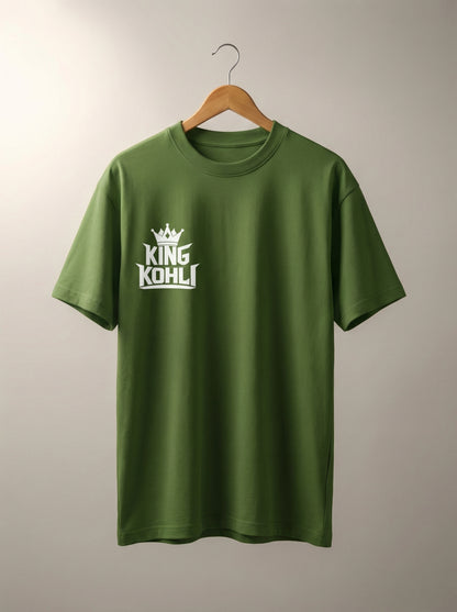 “King Kohli” Minimal Crown Logo T-Shirt – Classic Streetwear