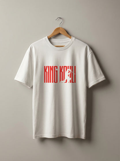 “King Kohli” Bold Red Graphic T-Shirt – Premium Streetwear