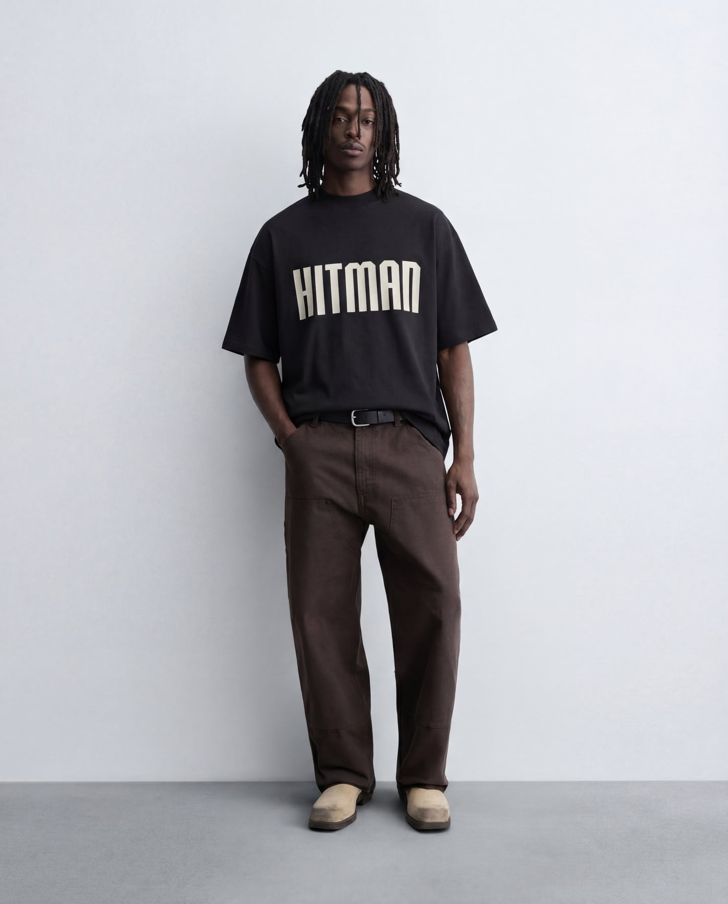 Hitman Oversized T-Shirt – Minimal Bold Streetwear Graphic Tee