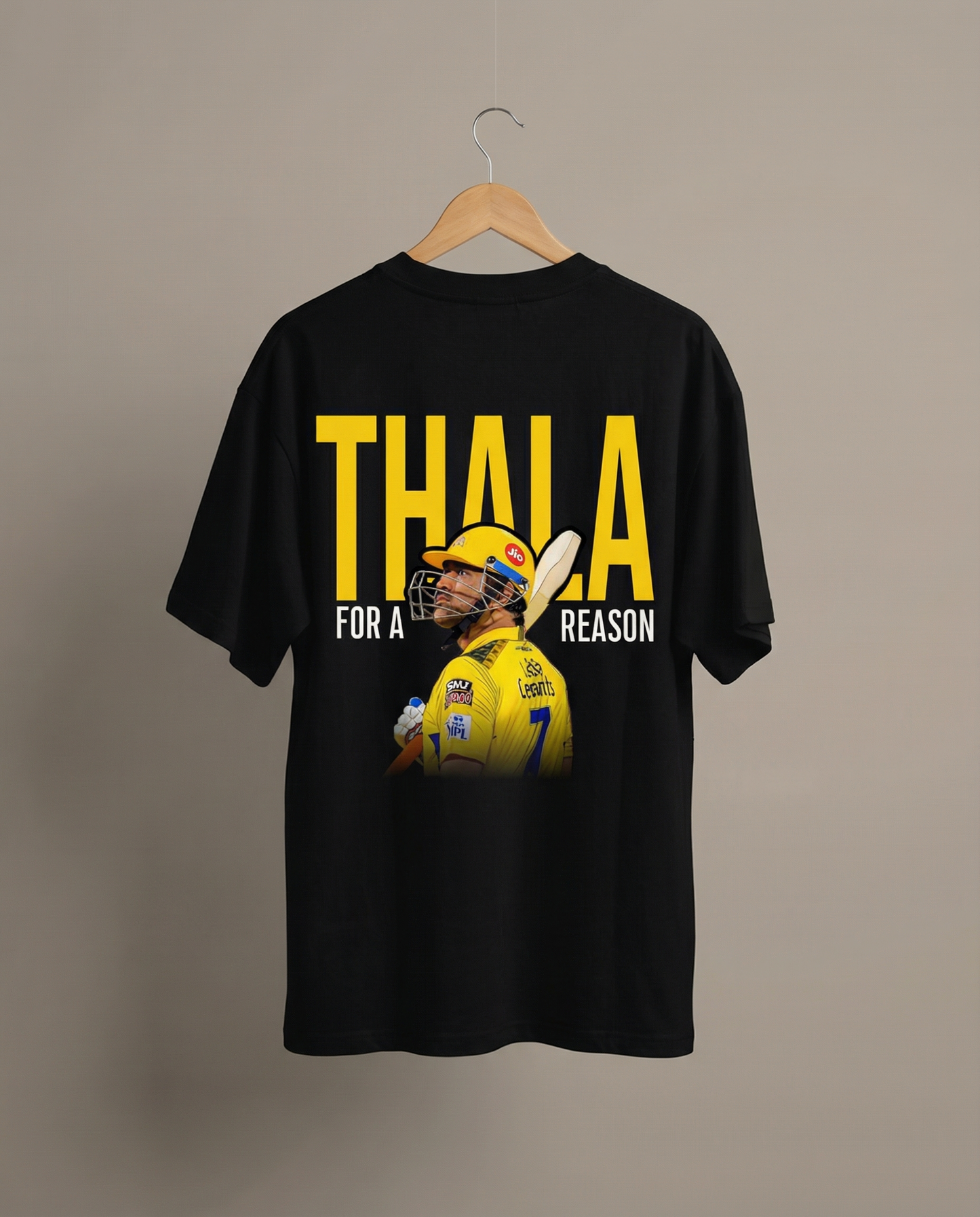 Thala For A Reason – MS Dhoni Tribute Oversized T-Shirt