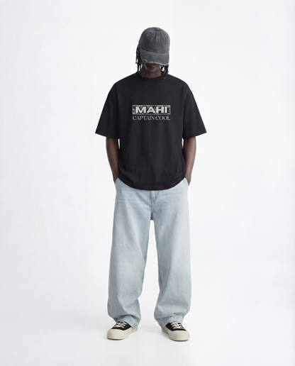 Mahi – Captain Cool Minimal Graphic Oversized T-Shirt