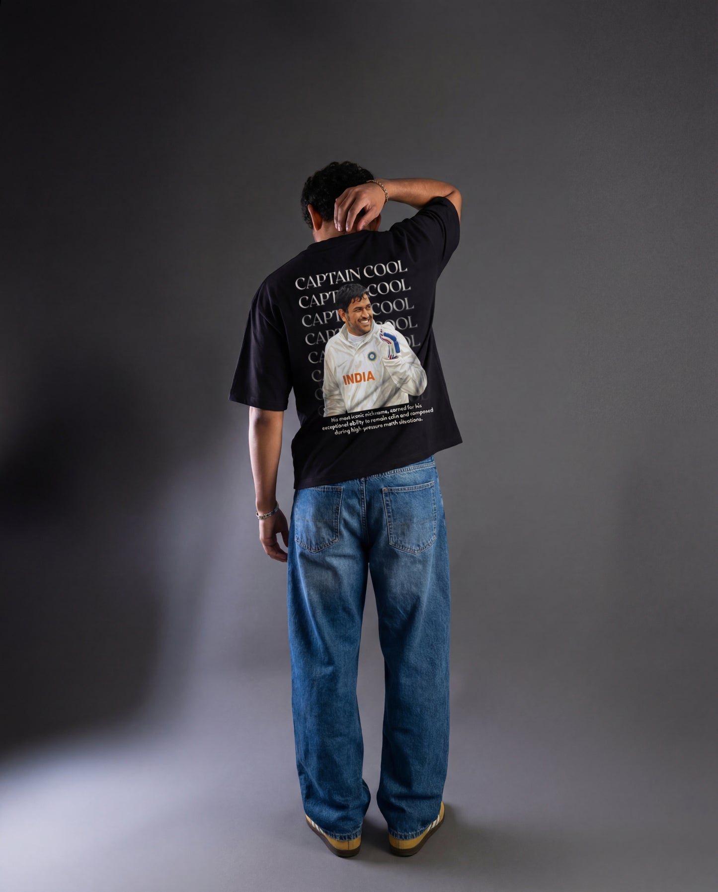 Captain Cool Legacy – MS Dhoni India Oversized T-Shirt