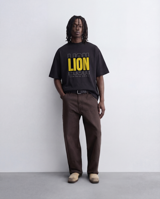 Lion – Captain Cool Graphic Oversized T-Shirt