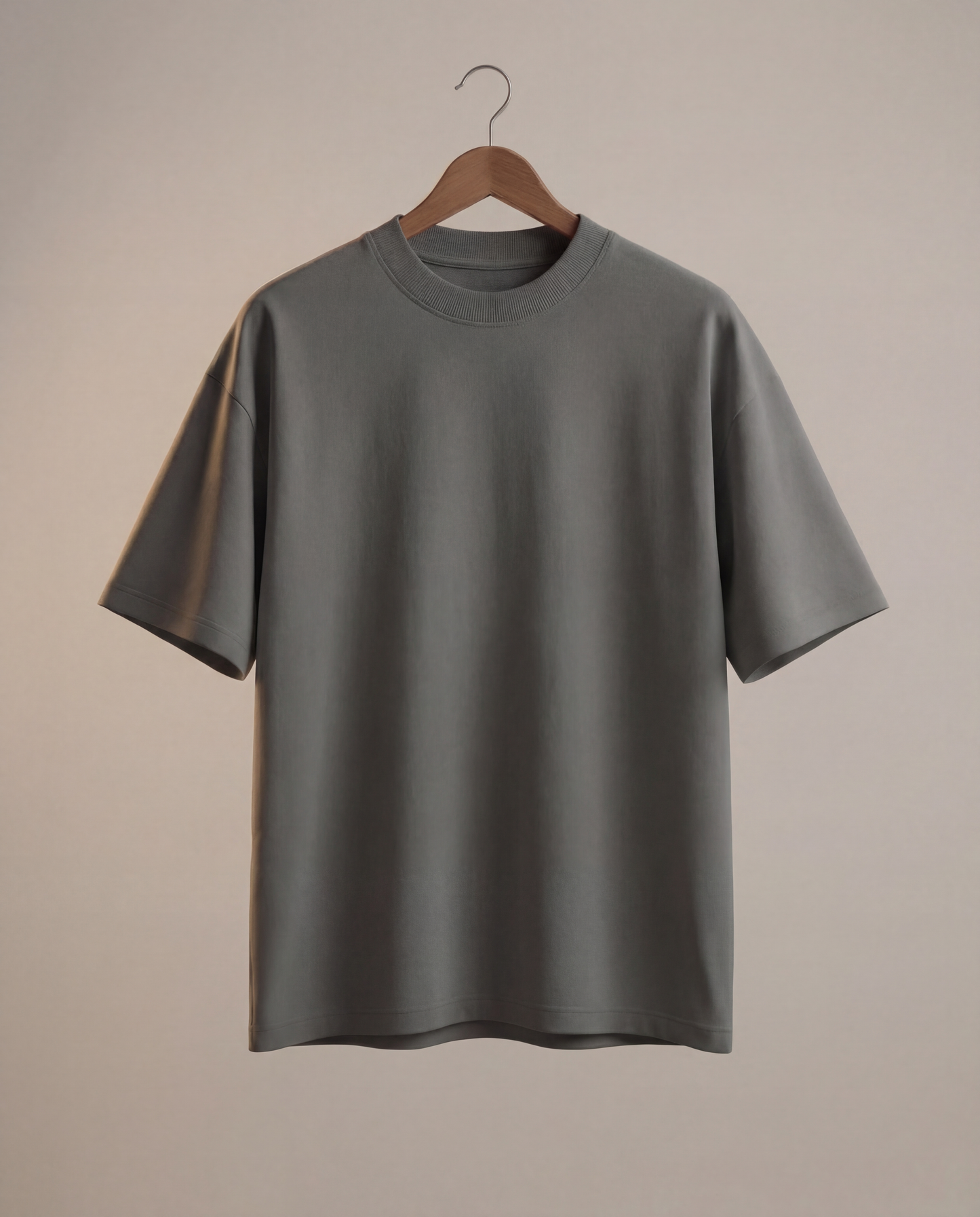 Plane Grey Oversized Cotton T-Shirt – Premium Heavyweight Everyday Essential