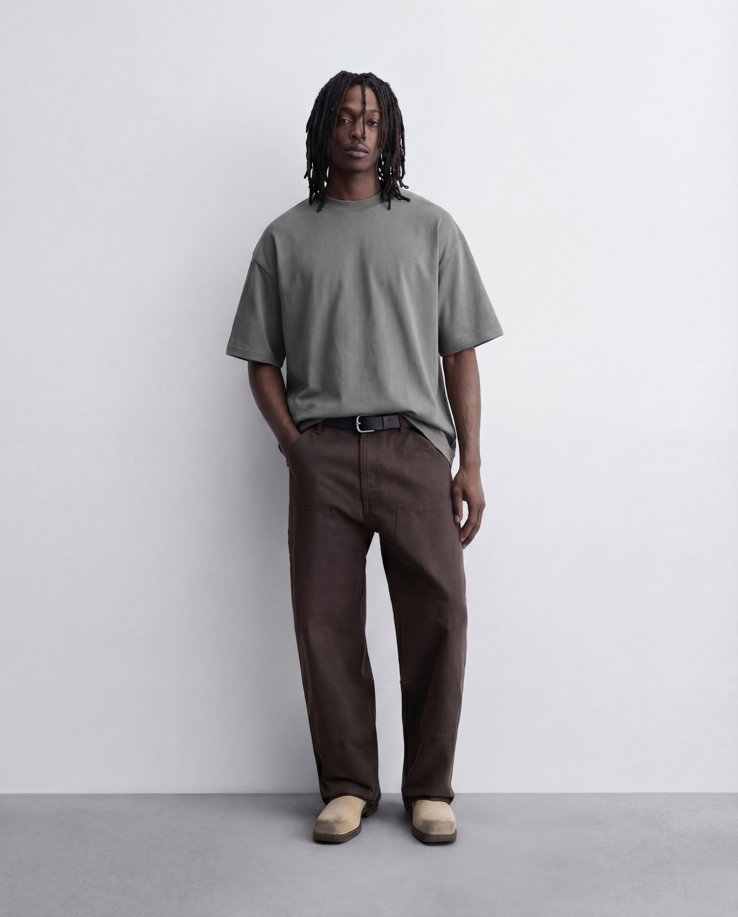 Plane Grey Oversized Cotton T-Shirt – Premium Heavyweight Everyday Essential