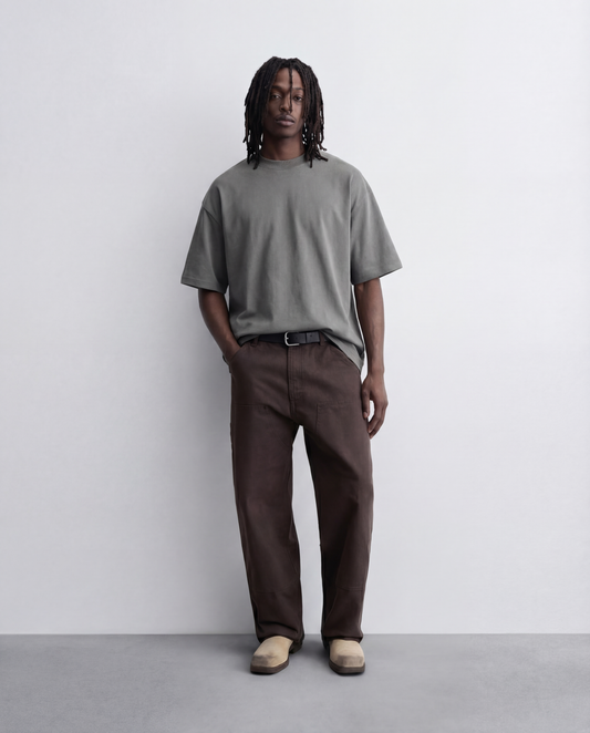 Plane Grey Oversized Cotton T-Shirt – Premium Heavyweight Everyday Essential