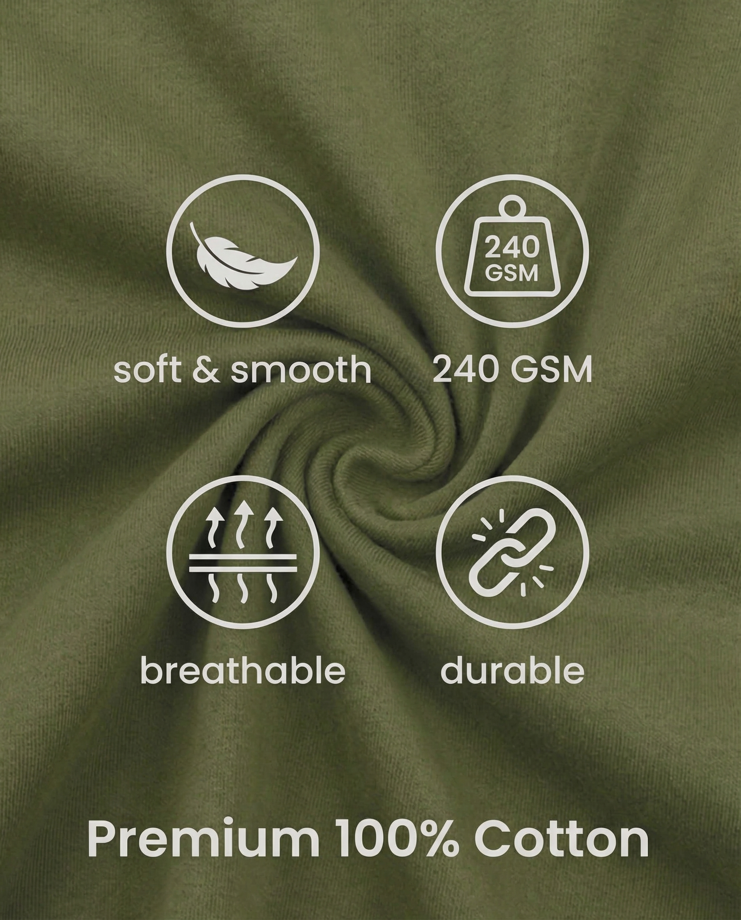 Plane Olive Green Oversized T-Shirt – Premium Cotton Heavyweight Essential