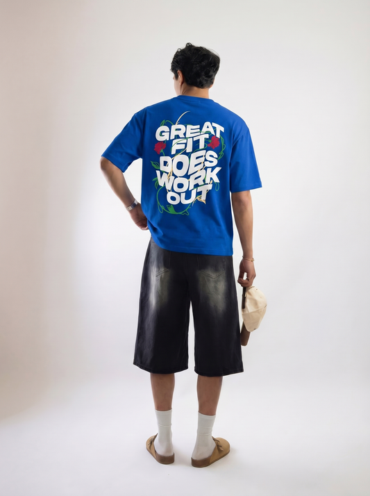 A Great Fit Royal Blue Oversized Tee