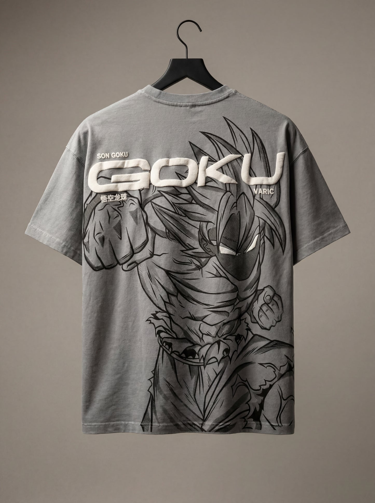 A Goku Acid Wash Puff Oversized Tee