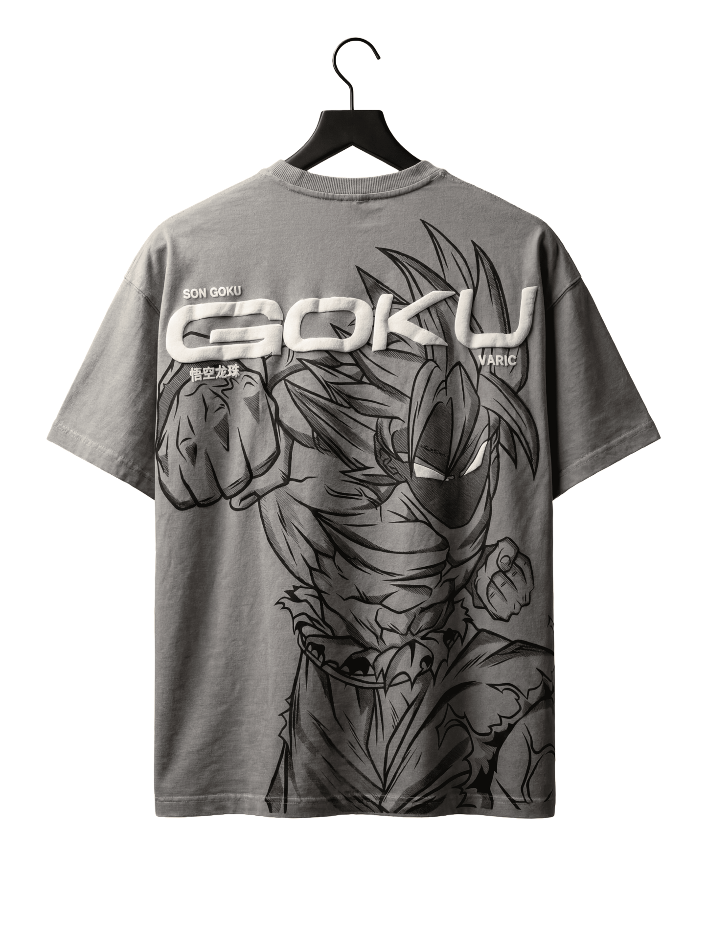 A Goku Acid Wash Puff Oversized Tee