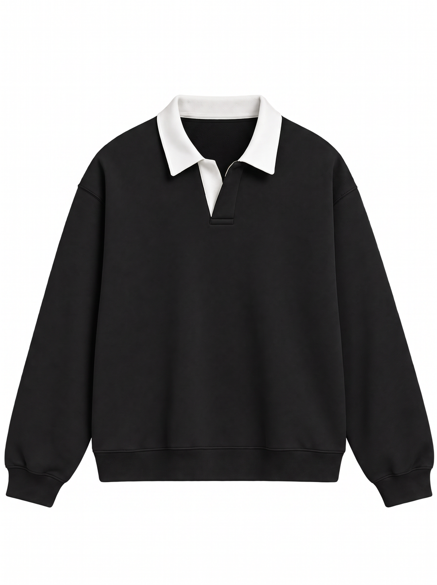 Black Polo Sweatshirt