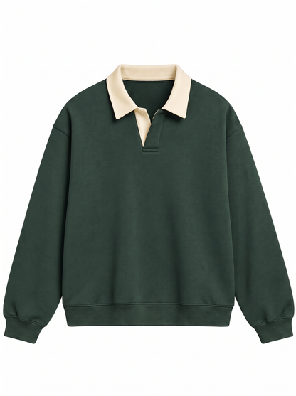 Forest Green Polo Sweatshirt